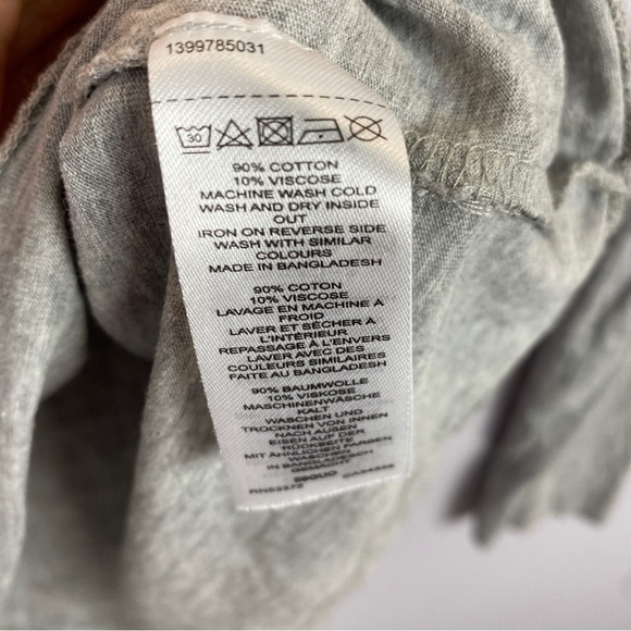 French Connection Long Sleeve Crew Neck Tee Small Grey - Picture 5 of 11